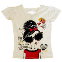 Футболка принт Девочка Nano на 104 см S1502-01